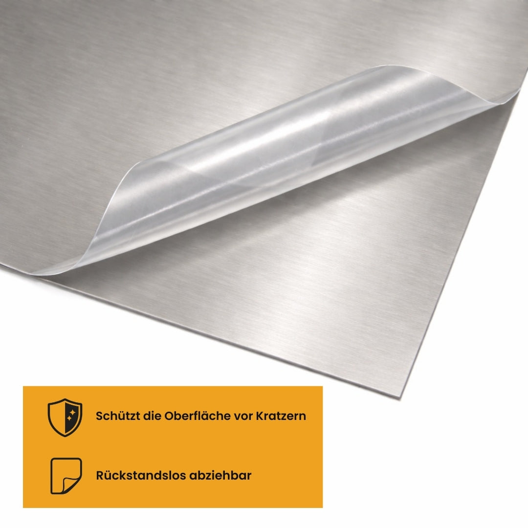Glattes Blech aus Edelstahl einseitig gebürstet - Stärke: 0,80 mm