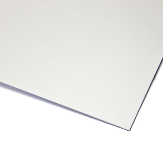 Glattes Blech aus Stahl verzinkt farbbeschichtet reinweiß RAL 9010 - Stärke: 1,00 mm