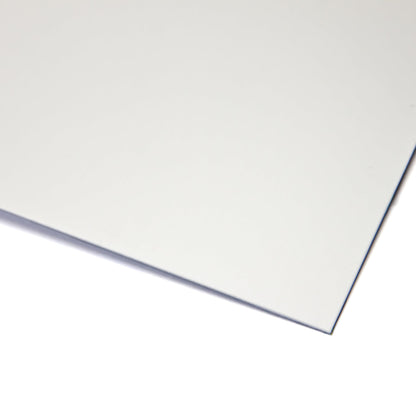 Glattes Blech aus Aluminium farbbeschichtet reinweiß RAL 9010 - Stärke: 0,80 mm