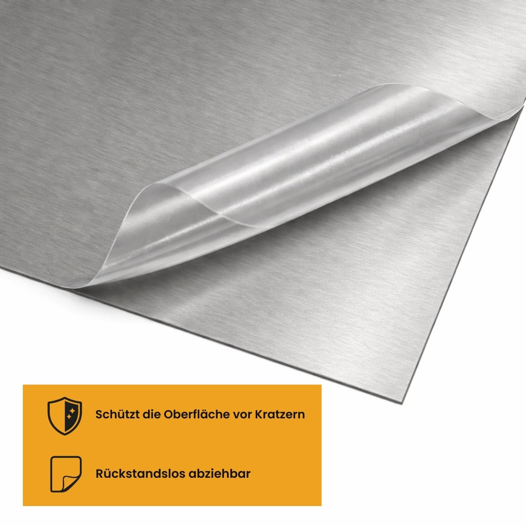 Glattes Blech aus Edelstahl einseitig geschliffen (K240) - Stärke: 2,00 mm