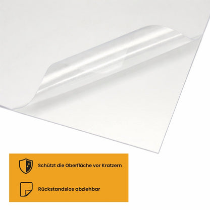 Glattes Blech aus Aluminium farbbeschichtet reinweiß RAL 9010 - Stärke: 0,80 mm