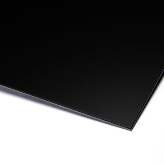 Glattes Blech aus Aluminium farbbeschichtet schwarz RAL 9005 - Stärke: 1,50 mm