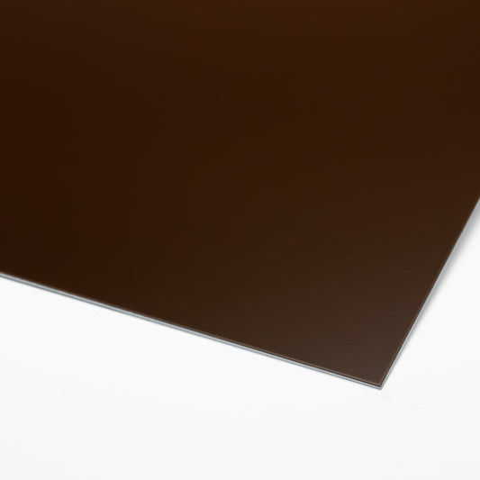 Glattes Blech aus Aluminium farbbeschichtet sepiabraun RAL 8014 - Stärke: 0,80 mm