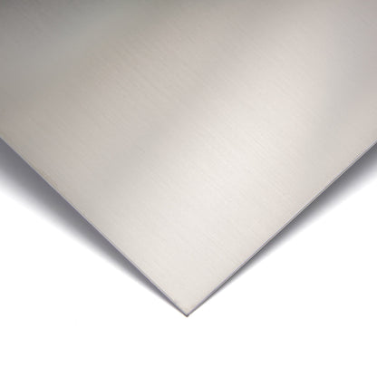 Glattes Blech aus Edelstahl einseitig gebürstet - Stärke: 3,00 mm