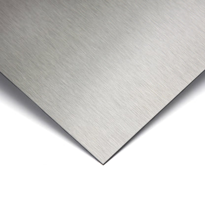 Glattes Blech aus Edelstahl einseitig geschliffen (K240) - Stärke: 0,80 mm