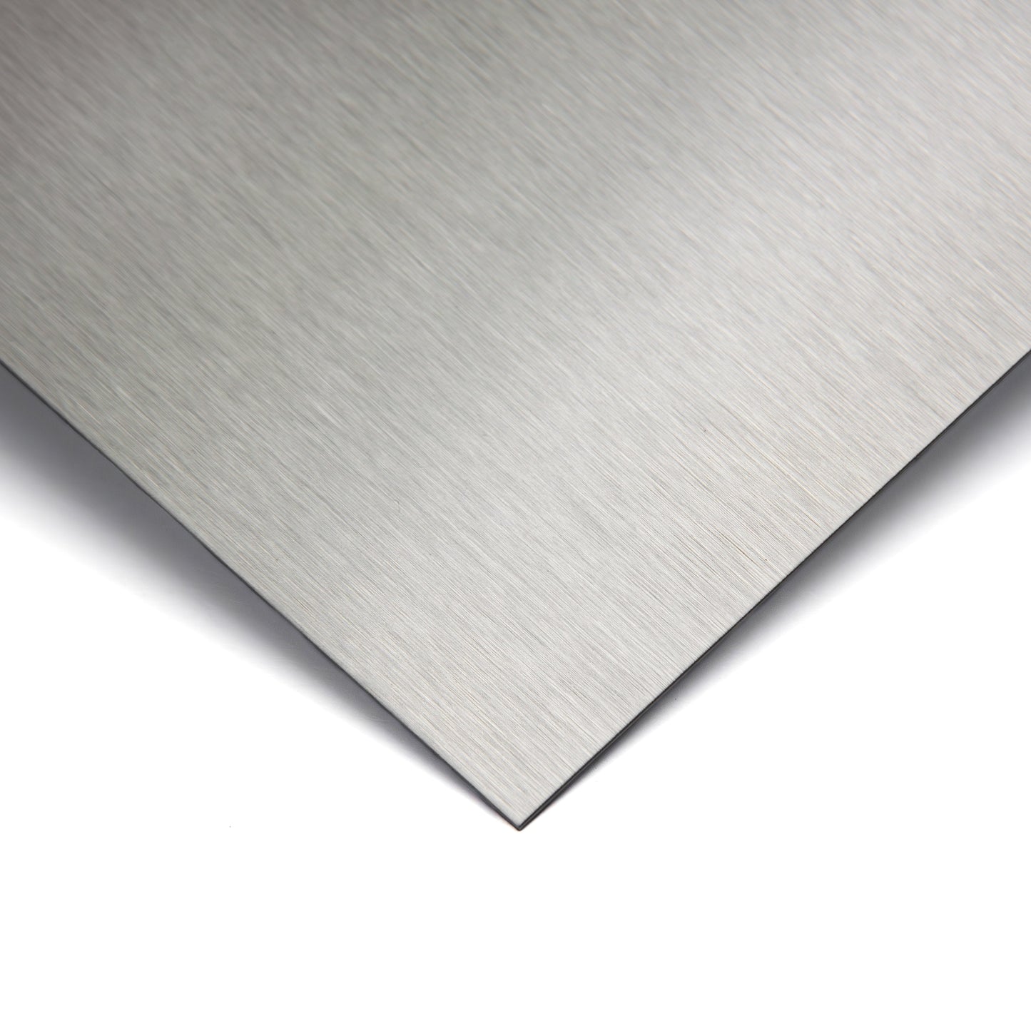 Glattes Blech aus Edelstahl einseitig geschliffen (K240) - Stärke: 1,00 mm