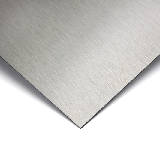 Glattes Blech aus Edelstahl einseitig geschliffen (K240) - Stärke: 1,00 mm